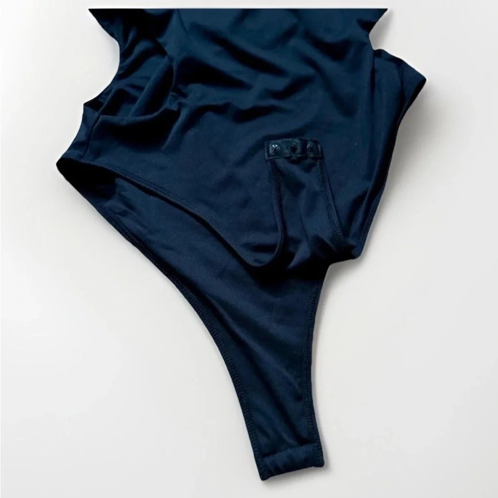 ✨ Black‎ Cut Out One Piece Swimsuit Shein Size L High Cut Sexy Beach✨
